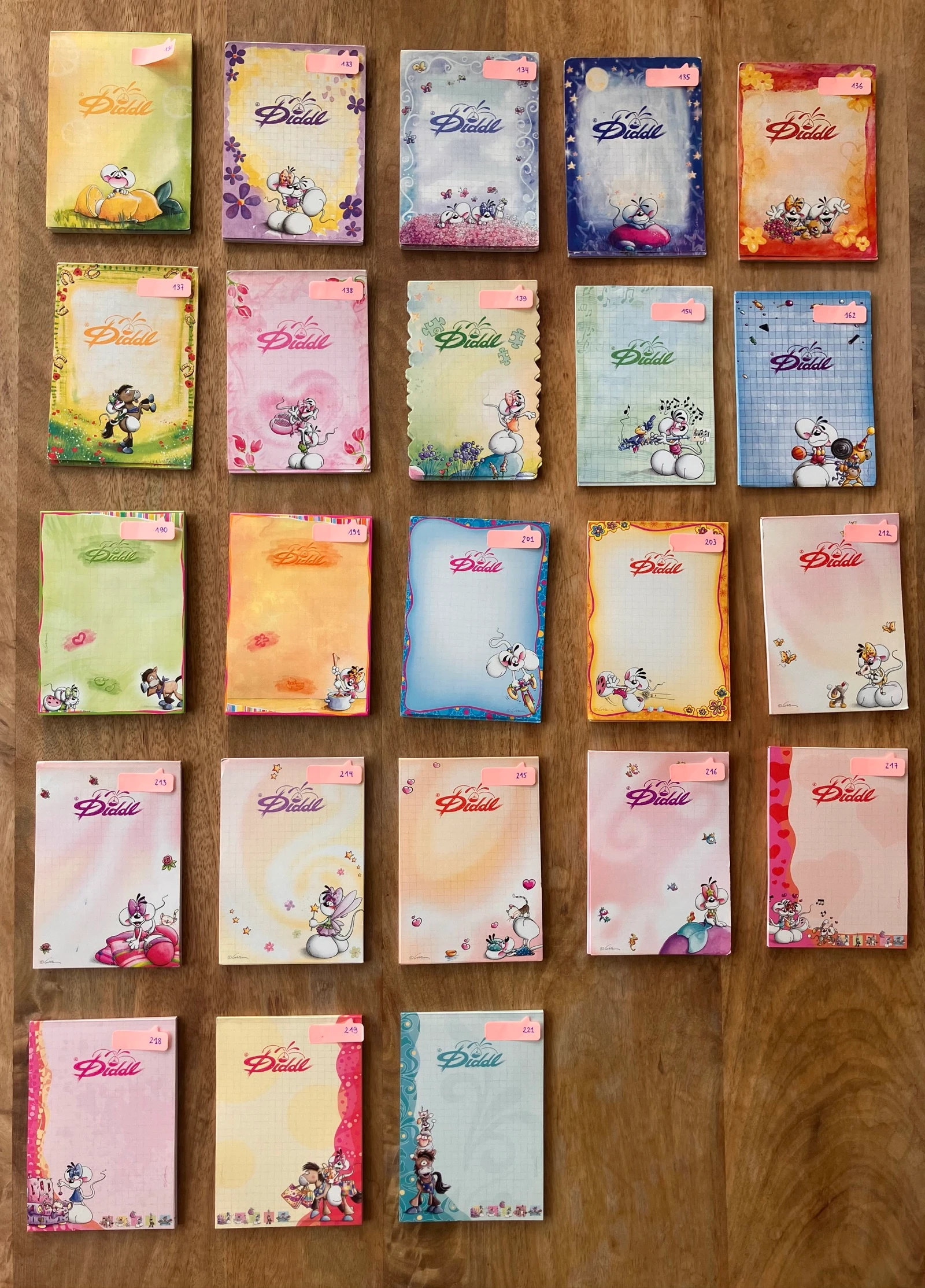 Diddl - Set van 26 A6 blaadjes